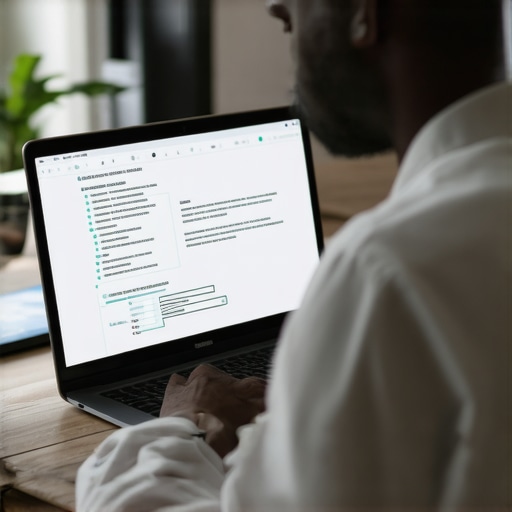 Optimized Schema Markup for Trustworthy Content Web developer working on schema markup on a laptop showing structured data diagrams.
