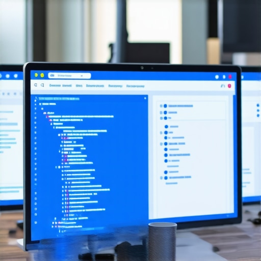 A web developer working on schema markup and content strategy