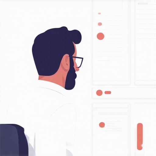 Web developer analyzing schema markup and content for trust