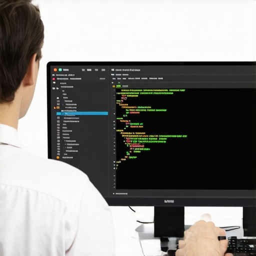 Web developer adding schema markup to website code