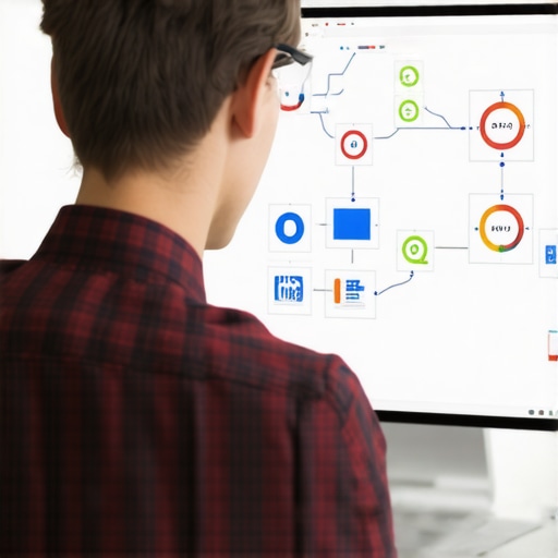 Expert analyzing schema markup for trust building SEO professional reviewing structured data and trust signals on a digital screen