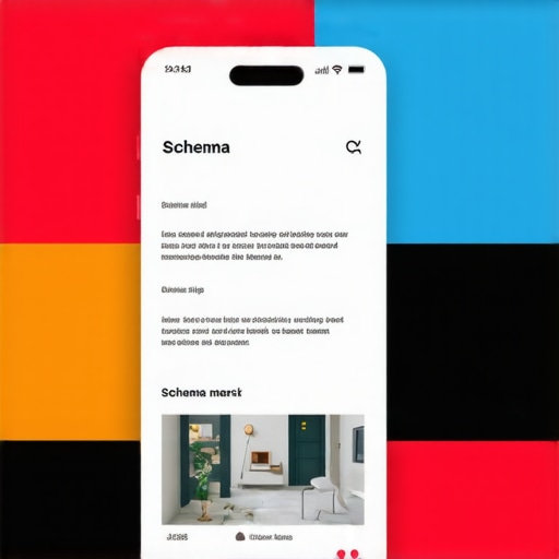 Screenshot showing a responsive website design with schema markup elements