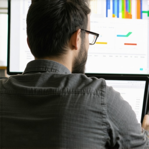 Web Designer Implementing Schema Markup Web designer working on schema markup for website trust enhancement.