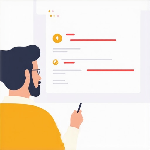Web developer adding schema markup code to a website for trust enhancement.