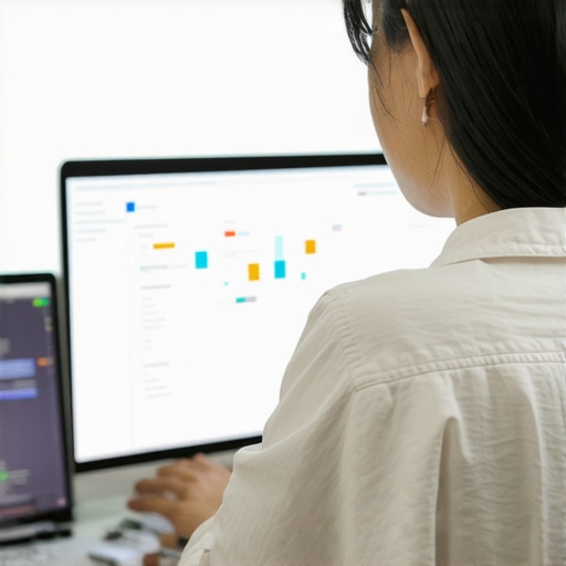 Web developer working on schema and site optimization