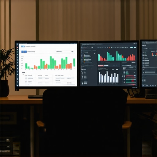 A professional workspace showing tools for website management and optimization.