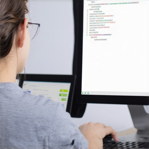 Developer checking schema markup for errors on a web development screen.