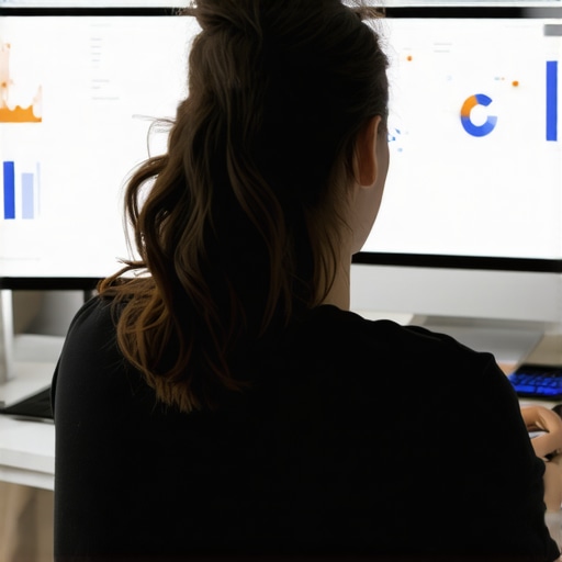 Close-up of a computer screen displaying schema markup and SEO analytics