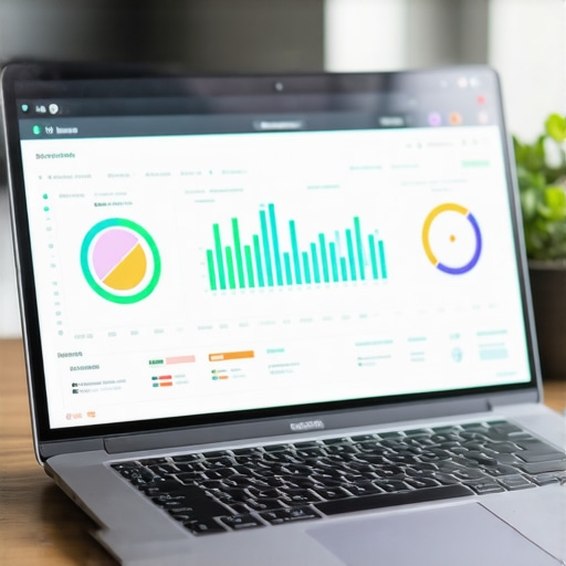Laptop screen displaying SEO audit tools and schema markup analysis.