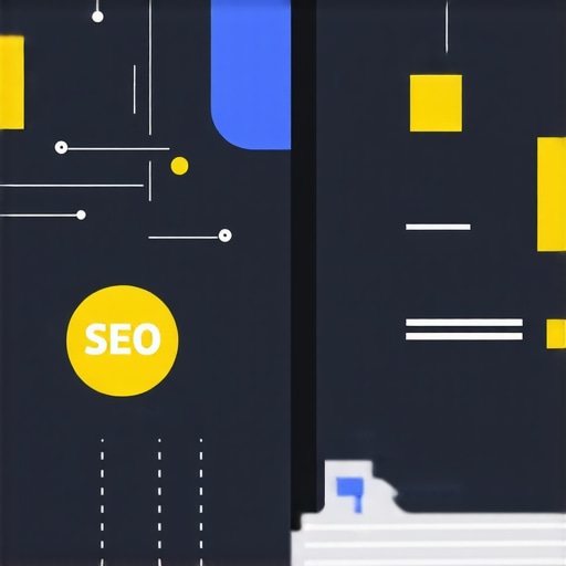 Responsive website with schema icons representing SEO enhancements