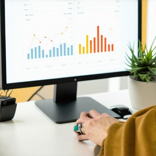 Person reviewing website performance and security tools on a computer