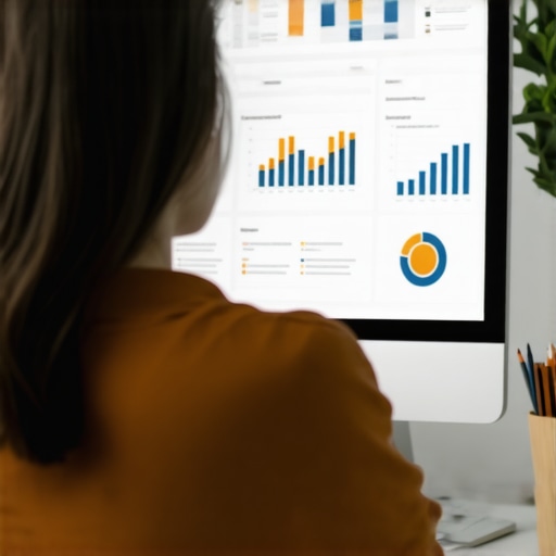 Website Analytics and Schema Markup Tools Person reviewing website data and schema implementation on a computer