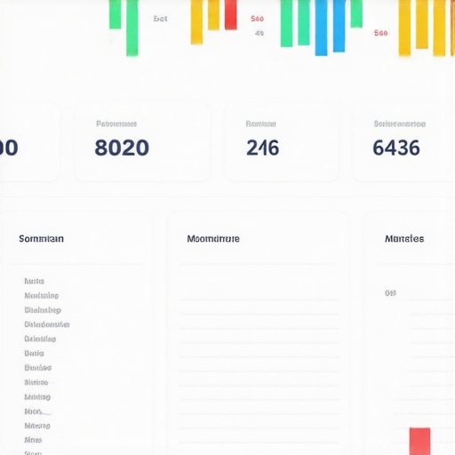 Website Monitoring Dashboard Performance metrics on a website monitoring tool.