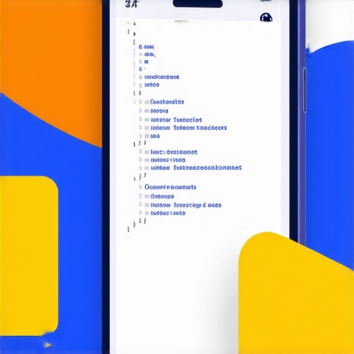 Visual representation of schema code influencing search results on a mobile screen.