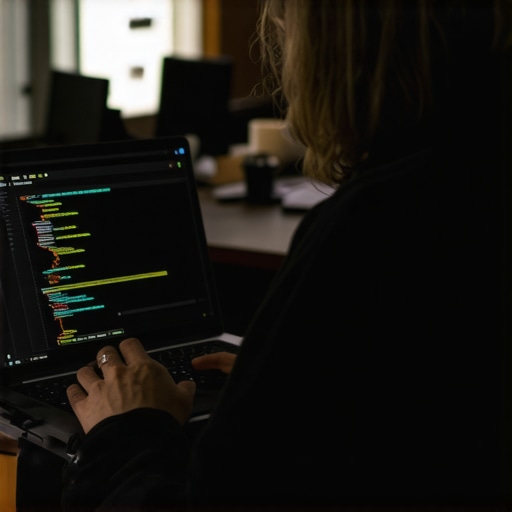 Web developer adding schema markup tags to a website code