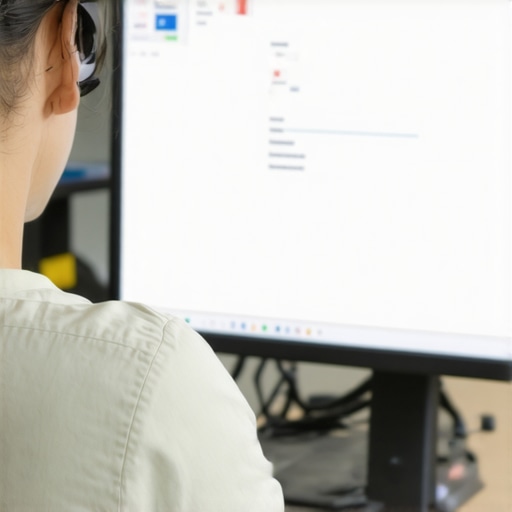 A webmaster reviewing schema validation results on a computer.