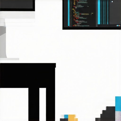 Developer reviewing schema markup code on computer