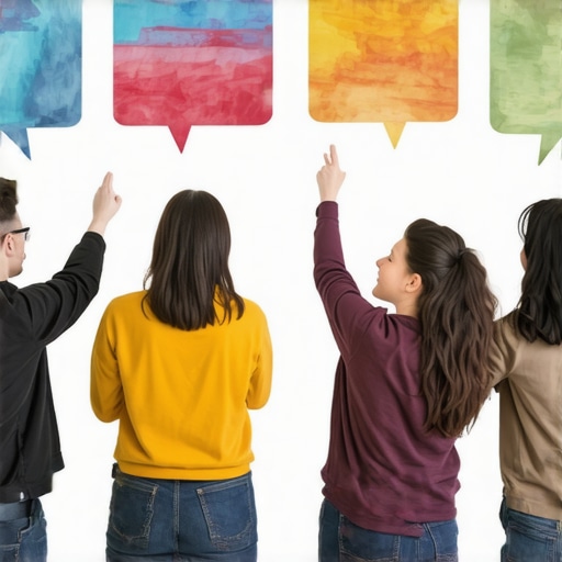 Group of diverse people giving reviews and testimonials online