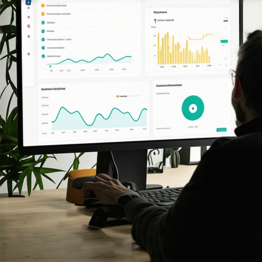 A computer screen showing website monitoring tools with graphs and alerts.